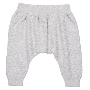 MIKI MIETTE- DOVE GRAY KNIT PANTS