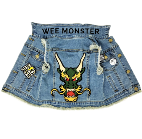 WEE MONSTER- DRAGON CUT OFF DENIM JACKET