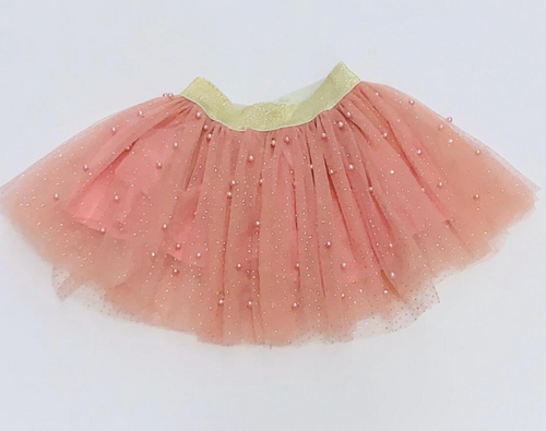 DOE A DEAR- RASPBERRY PEARL TULLE SKIRT