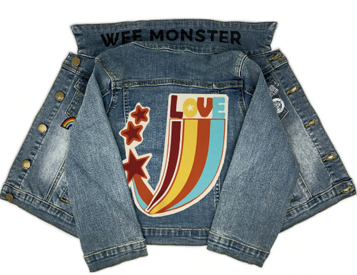 WEE MONSTER- RAINBOW LOVE DENIM JACKET