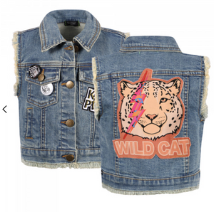 WEE MONSTER - "WILD CAT" DENIM VEST
