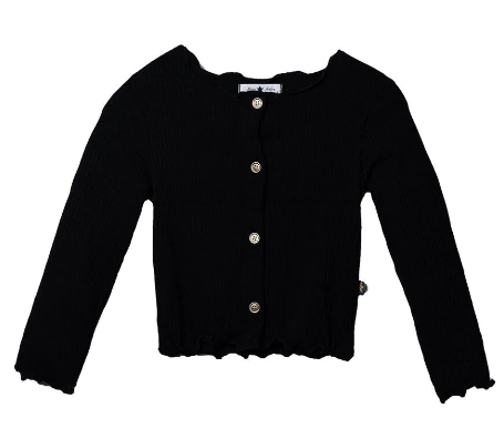 PETITE HAILEY- AMI CARDIGAN IN BLACK
