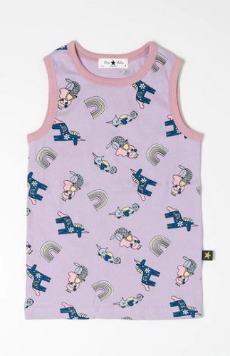 PETITE HAILEY- MULTI MERMAID TANK IN PURPLE