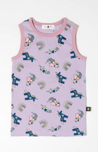 PETITE HAILEY- MULTI MERMAID TANK IN PURPLE
