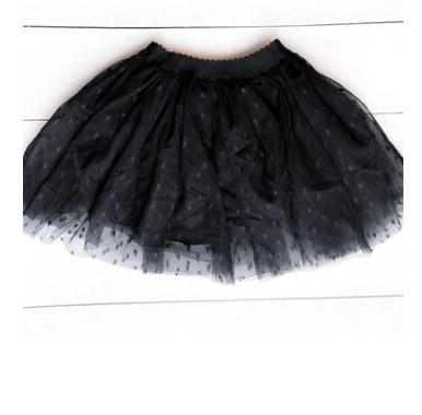 DOE A DEAR- BLACK TULLE SKIRT W BLACK DOTS