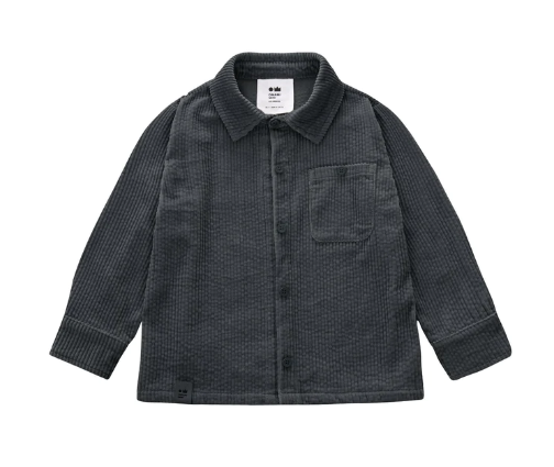OMAMIMINI- CORDUROY SHIRT IN BLACK