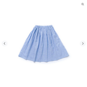 OMAMI MINI BLUE WINDOWPANE SKIRT