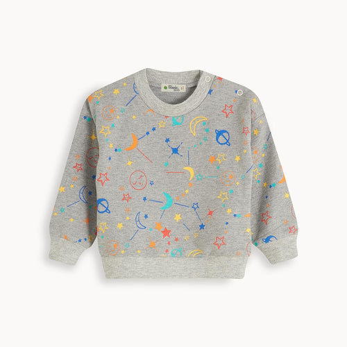 THE BONNIE MOB- WHY NOT GREY RAINBOW COSMIC PRINT (KIDS)