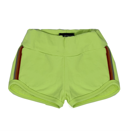 WEE MONSTER- LIME GREEN SHORT SHORTS