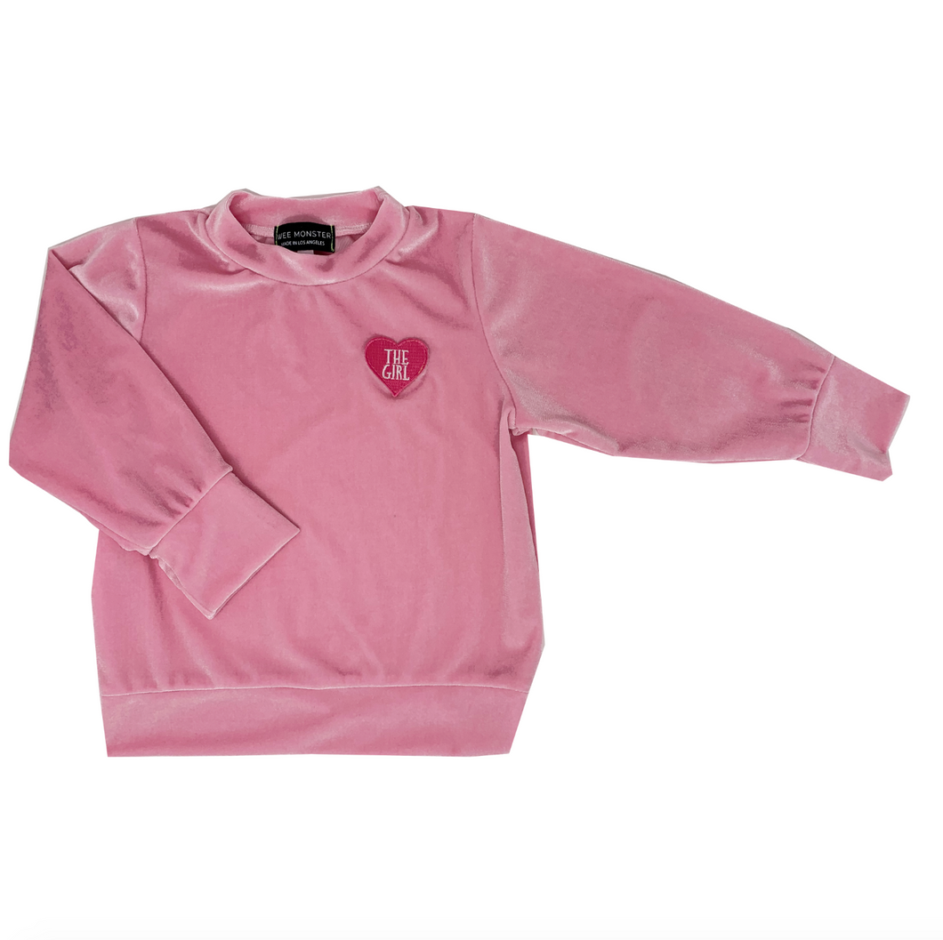 WEE MONSTER- THE GIRL VELVET SWEATSHIRT