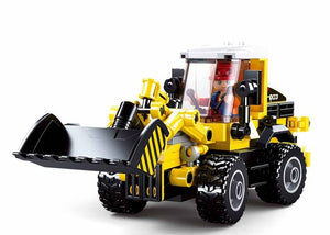TEXAS TOY DISTRIBUTION- 2-IN-1 FORKLIFT TRUCK BUILDING BRICK KIT (200 PCS)