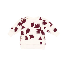 OMAMIMINI- BABY OFF-WHITE PEACE PLEASE TERRY SWEATSHIRT