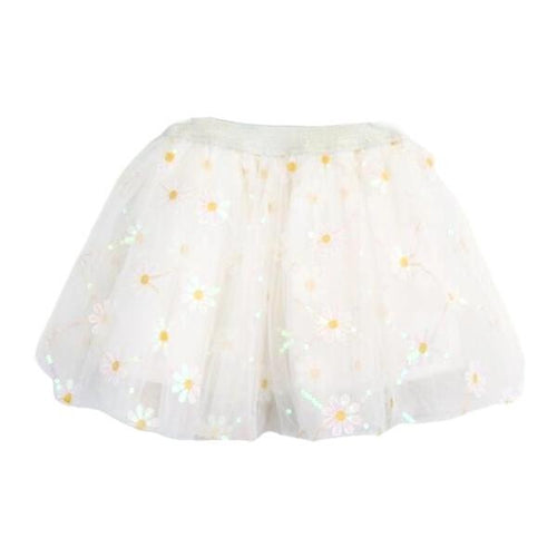 DOE A DEAR- SNOW WHITE MESH DAISY TUTU