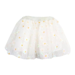 DOE A DEAR- SNOW WHITE MESH DAISY TUTU