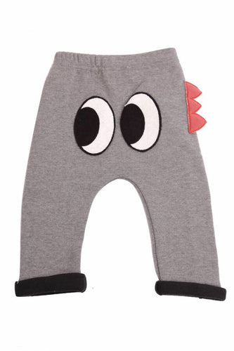 LITTLE WHO - GREY DINO PANTS