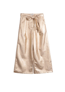 FRNCH PARIS- PAQUITA GOLD WOVEN PANTS