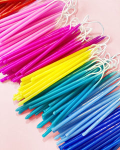 Beeswax Hand-Dipped Birthday Candles - Rainbow