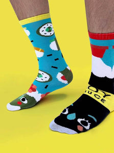 SUSHI & SOY SAUCE - ADULT MISMATCHED SOCKS