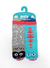 GIANT GORILLA & MUTANT LIZARD - KIDS MISMATCHED SOCKS