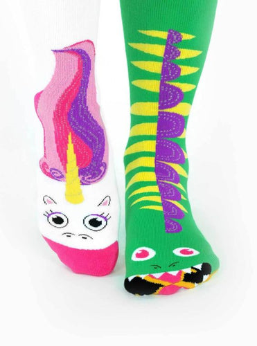 DRAGON & UNICORN - ADULT MISMATCHED SOCKS