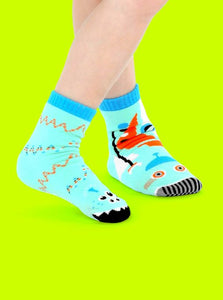 ROBOT & ALIEN - KIDS MISMATCHED SOCKS