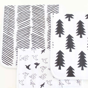 Baby Burp Cloth Set - Monochrome