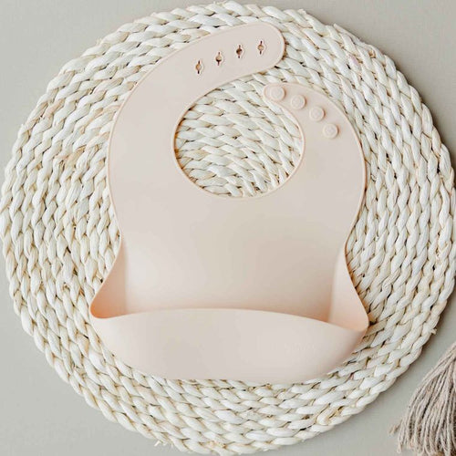 Silicone Baby Bib - Cream
