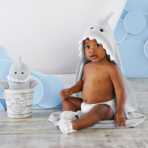 Let the Fin Begin 4-Piece Bath Gift Set (Grey)