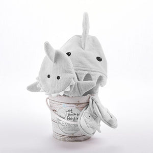 Let the Fin Begin 4-Piece Bath Gift Set (Grey)