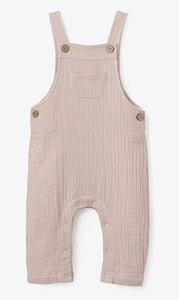 Organic Muslin Overalls - Blush
