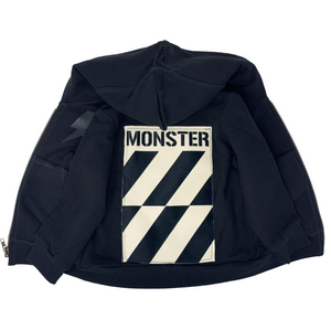 WEE MONSTER- BLACK MONSTER ZIP HOODIE FOR BOYS AND GIRLS