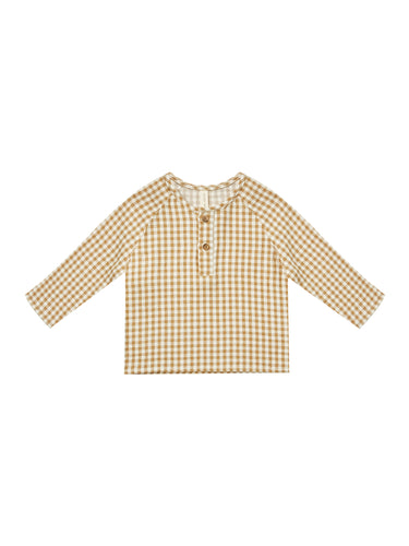 QUINCY MAE- ZION SHIRT | HONEY GINGHAM