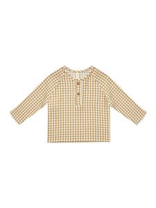 QUINCY MAE- ZION SHIRT | HONEY GINGHAM
