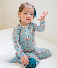 Blue Floral Pajama Set