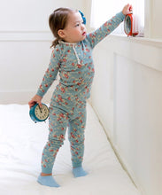 Blue Floral Pajama Set